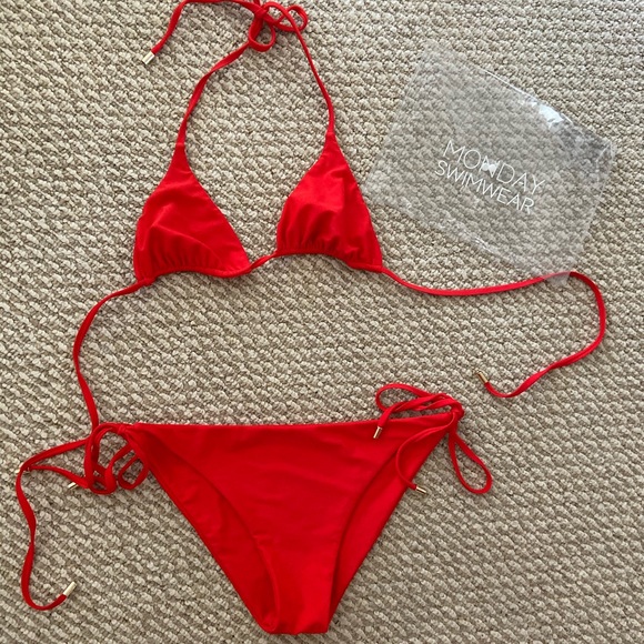 Monday Swimwear Other - Monday Swimwear Fire Engine Red Bathingsuit